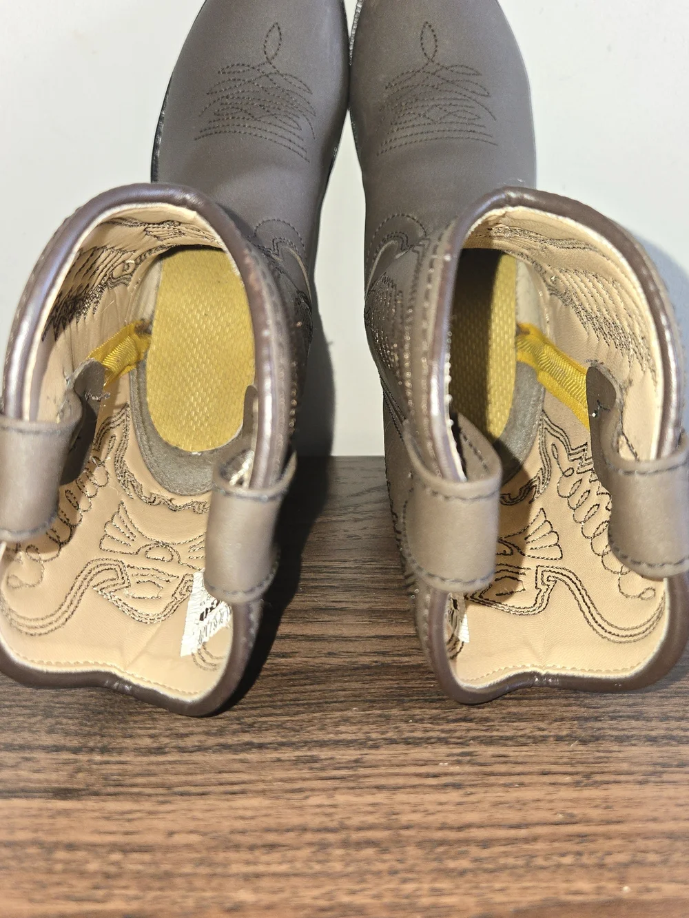 Durango Western Cowboy Boots KIDS Size 13C Dark Tan Distressed BT804